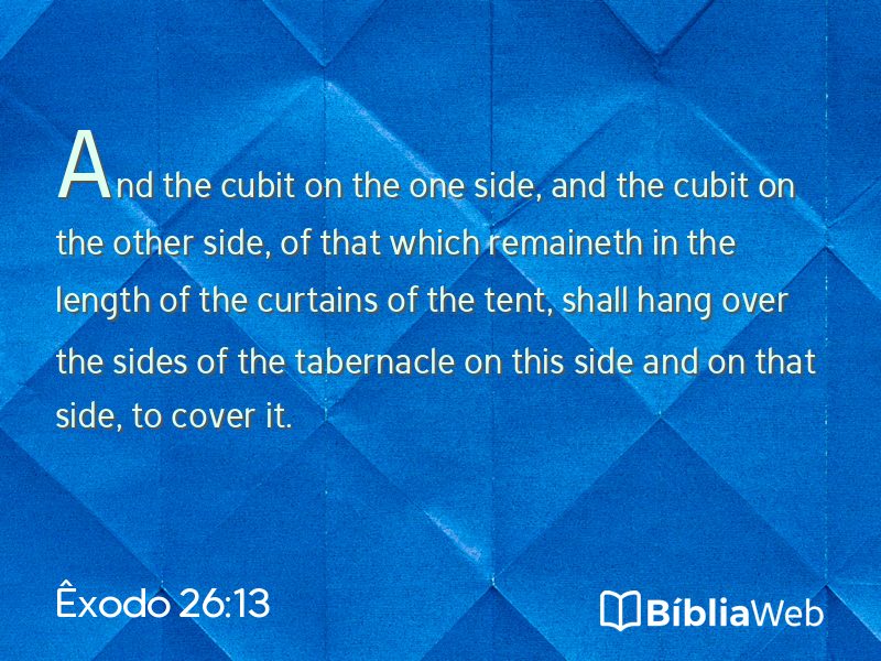 Êxodo 26:13 em imagem para compartilhar