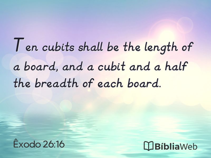 Êxodo 26:16 em imagem para compartilhar