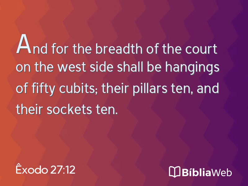 Êxodo 27:12 em imagem para compartilhar