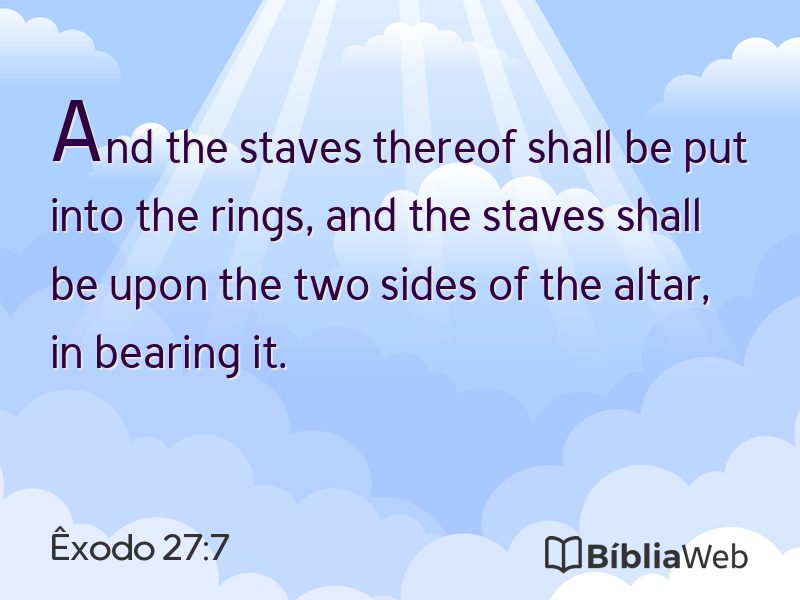 Êxodo 27:7 em imagem para compartilhar