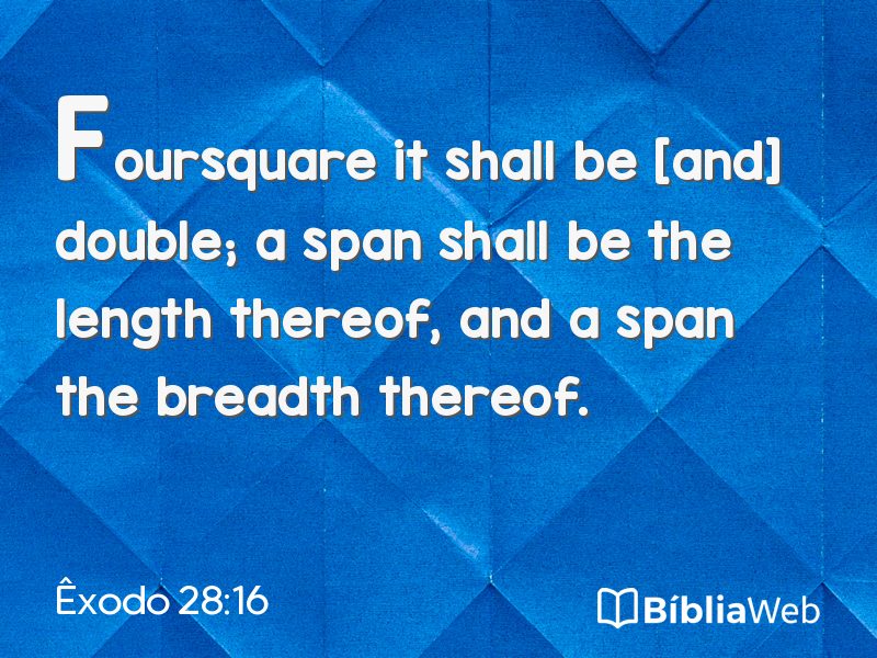 Êxodo 28:16 em imagem para compartilhar