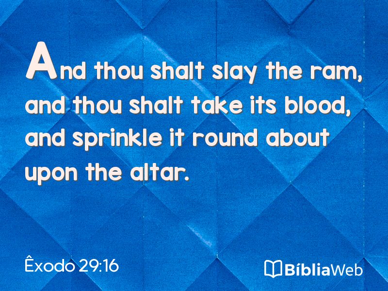 Êxodo 29:16 em imagem para compartilhar