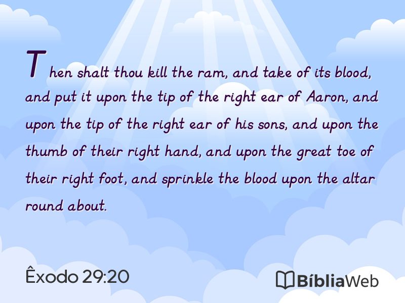 Êxodo 29:20 em imagem para compartilhar