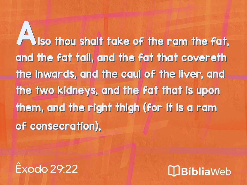 Êxodo 29:22 em imagem para compartilhar
