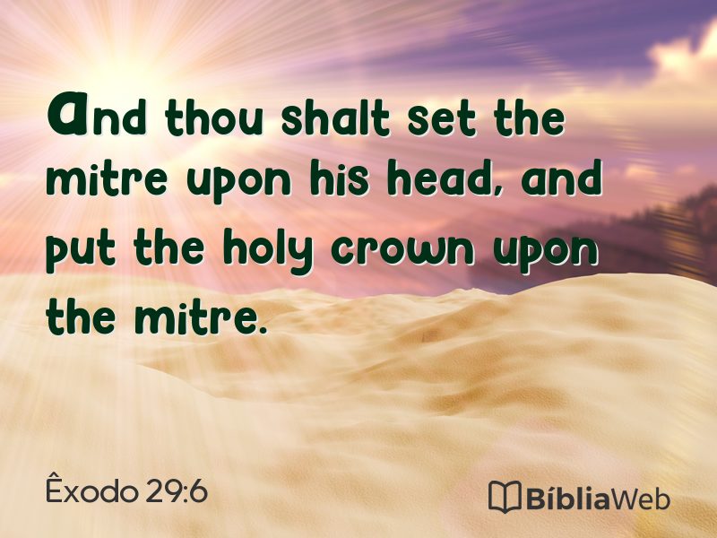 Êxodo 29:6 em imagem para compartilhar