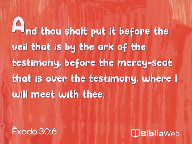 Êxodo 30:6 em imagem para compartilhar