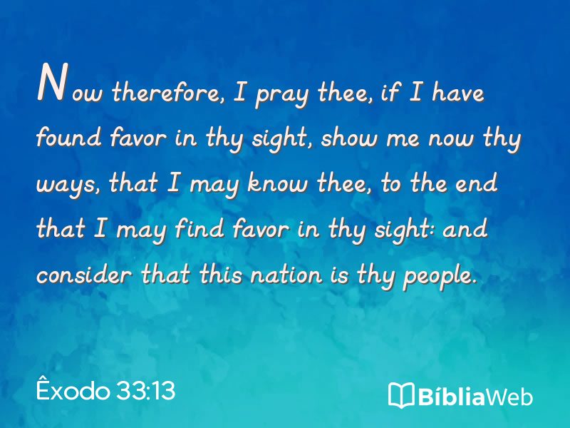 Êxodo 33:13 em imagem para compartilhar