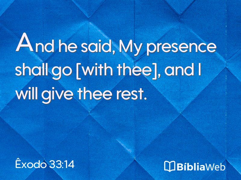 Êxodo 33:14 em imagem para compartilhar