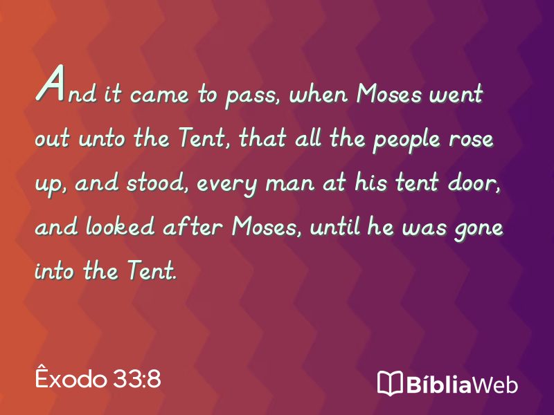 Êxodo 33:8 em imagem para compartilhar