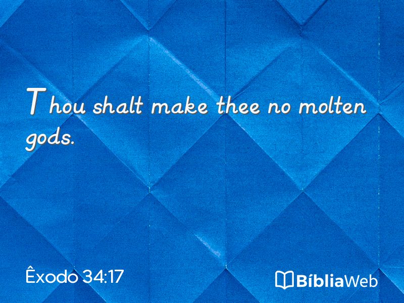 Êxodo 34:17 em imagem para compartilhar