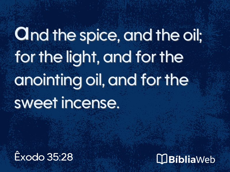 Êxodo 35:28 em imagem para compartilhar