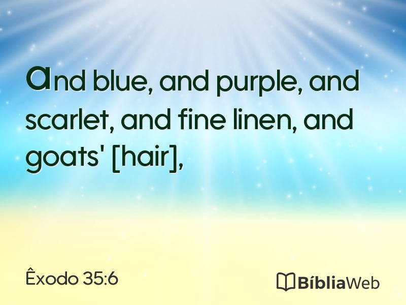 Êxodo 35:6 em imagem para compartilhar