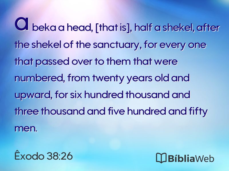 Êxodo 38:26 em imagem para compartilhar
