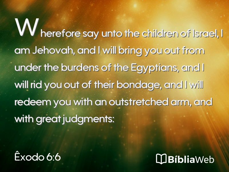 Êxodo 6:6 em imagem para compartilhar