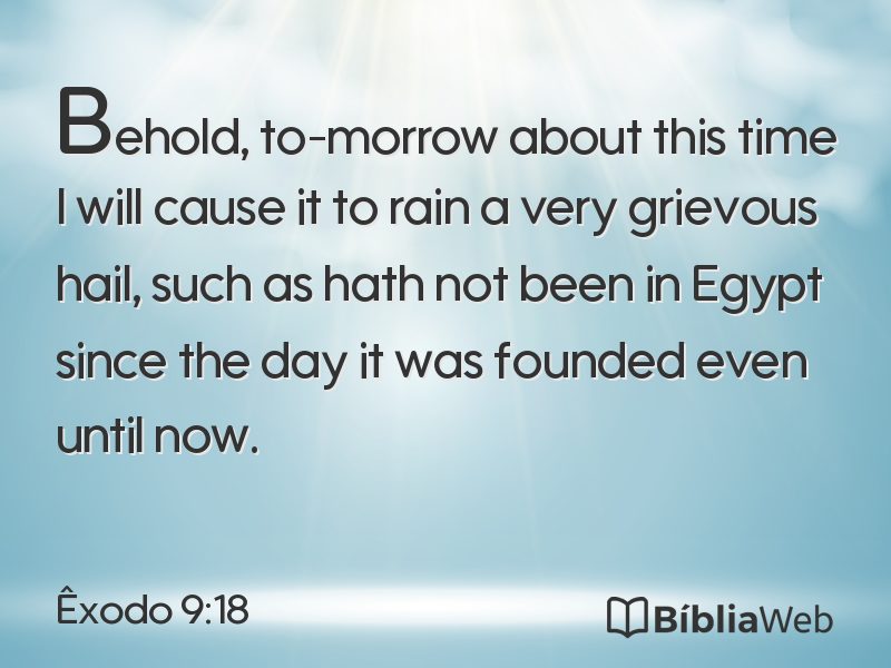 Êxodo 9:18 em imagem para compartilhar