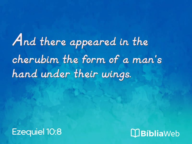 Ezequiel 10:8 em imagem para compartilhar