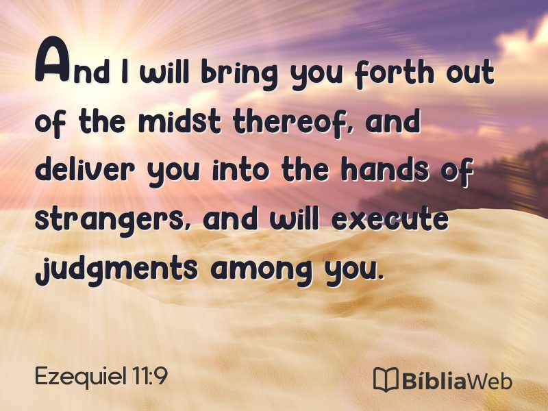 Ezequiel 11:9 em imagem para compartilhar