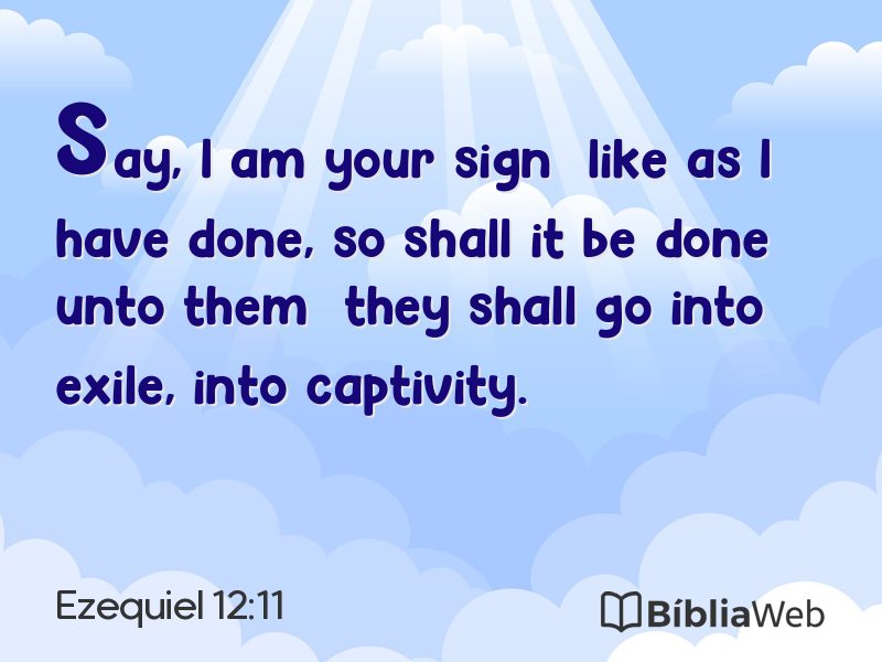 Ezequiel 12:11 em imagem para compartilhar