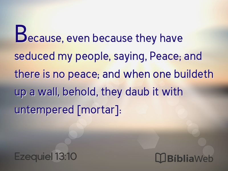 Ezequiel 13:10 em imagem para compartilhar