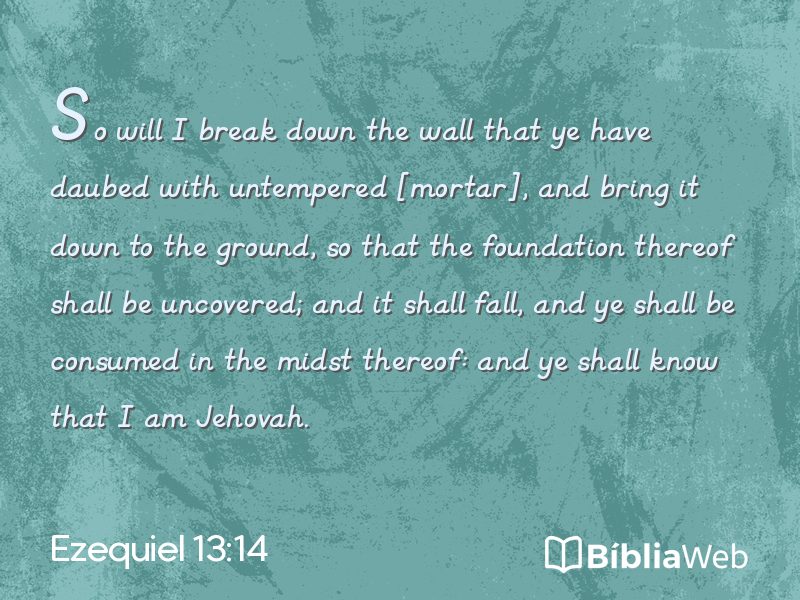 Ezequiel 13:14 em imagem para compartilhar