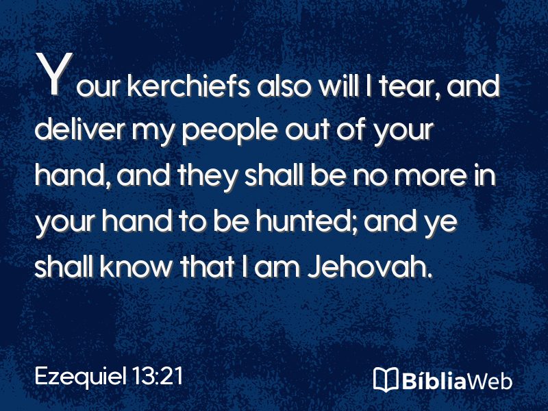 Ezequiel 13:21 em imagem para compartilhar