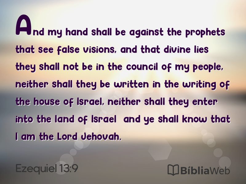 Ezequiel 13:9 em imagem para compartilhar