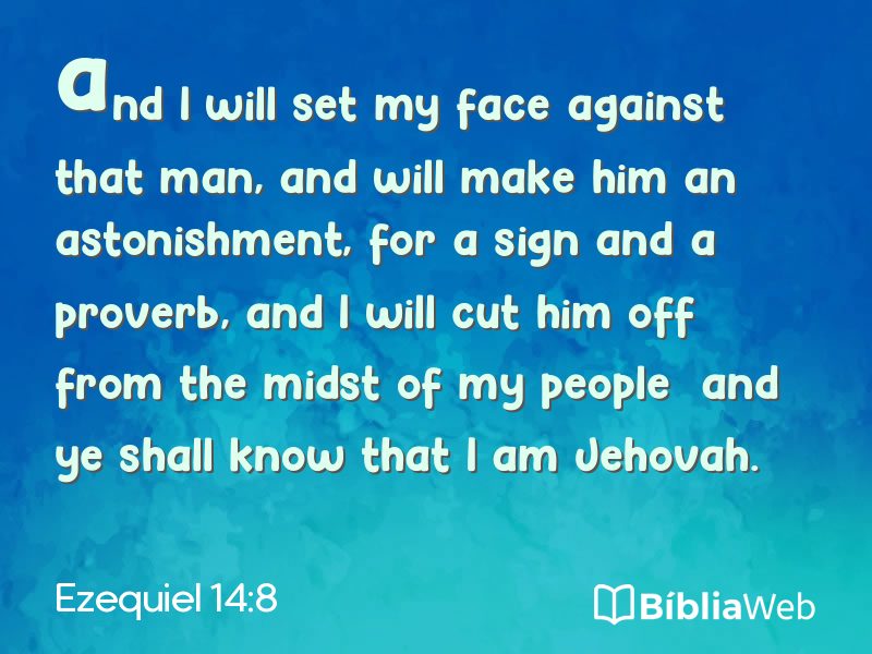 Ezequiel 14:8 em imagem para compartilhar