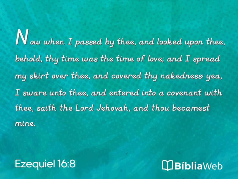 Ezequiel 16:8 em imagem para compartilhar