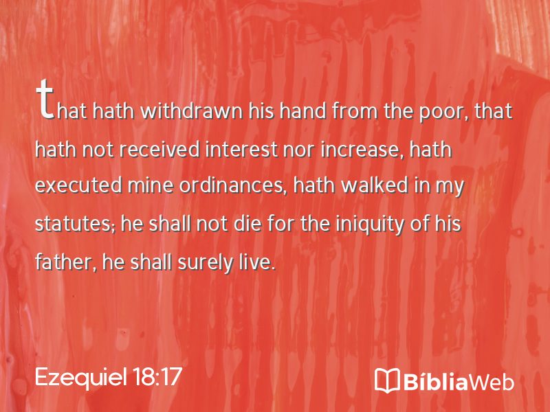 Ezequiel 18:17 em imagem para compartilhar