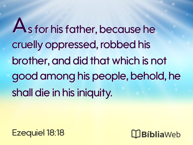 Ezequiel 18:18 em imagem para compartilhar