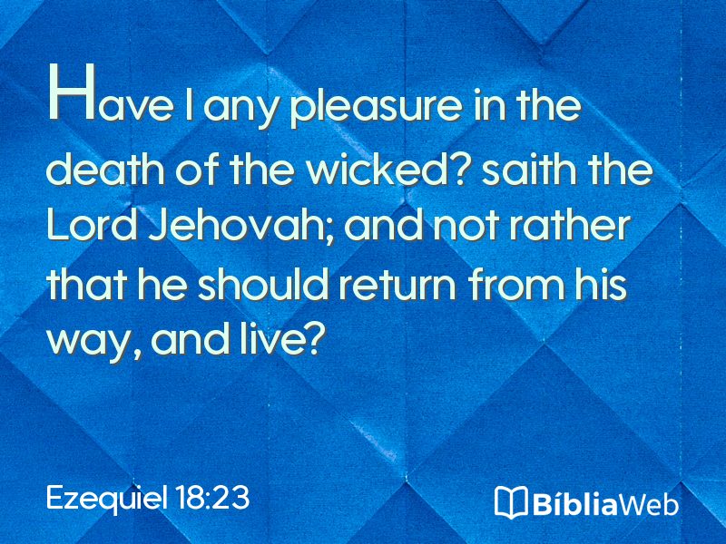 Ezequiel 18:23 em imagem para compartilhar