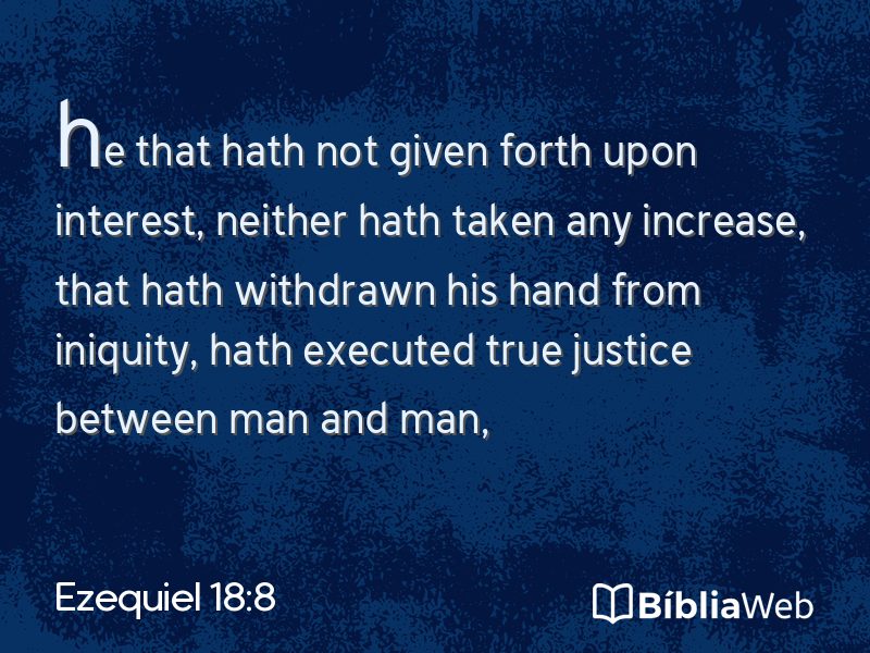 Ezequiel 18:8 em imagem para compartilhar