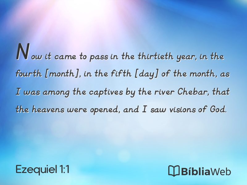 Ezequiel 1:1 em imagem para compartilhar
