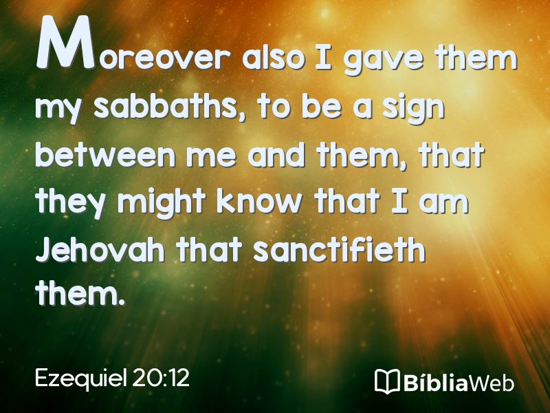 Ezequiel 20:12 em imagem para compartilhar