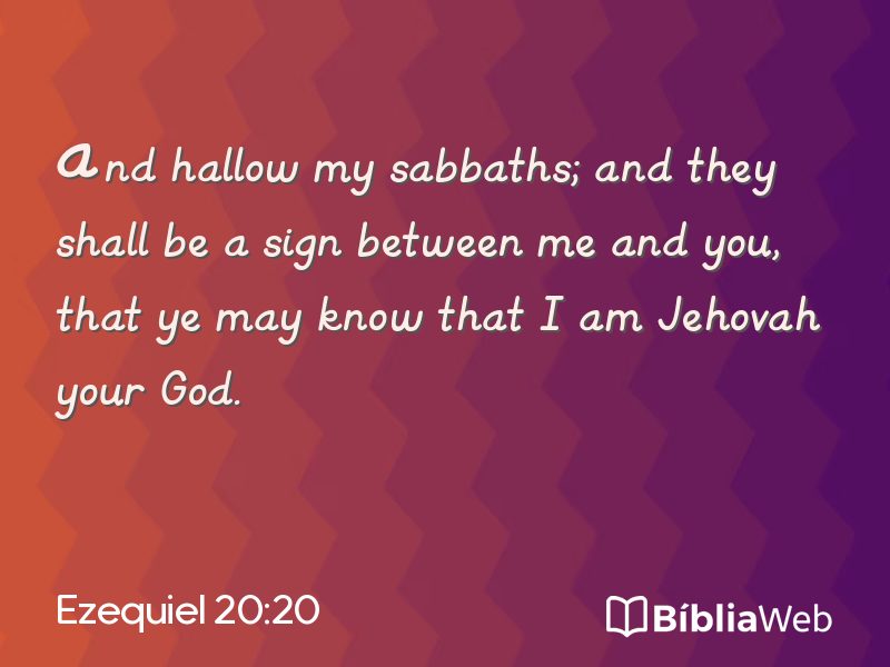 Ezequiel 20:20 em imagem para compartilhar