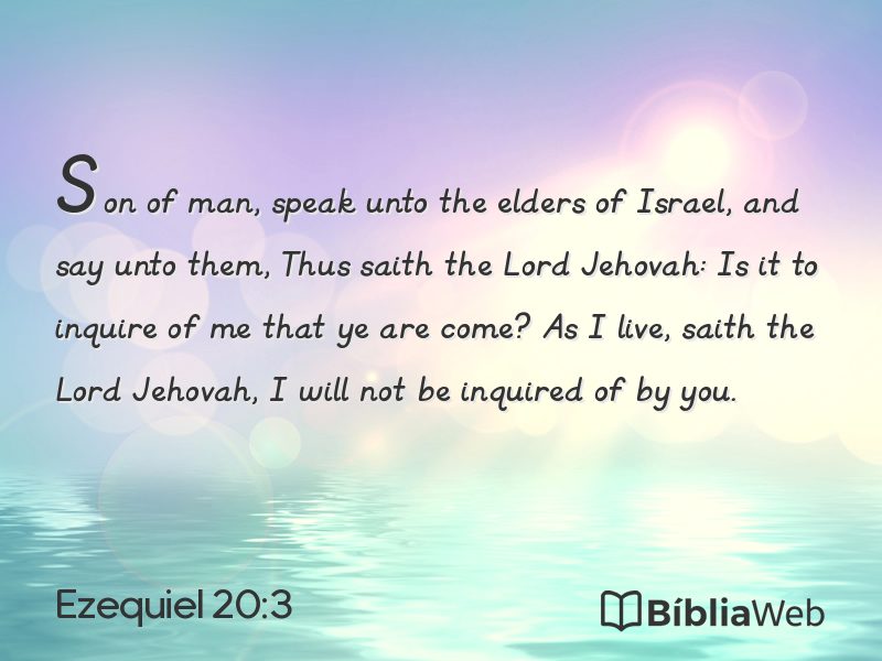 Ezequiel 20:3 em imagem para compartilhar