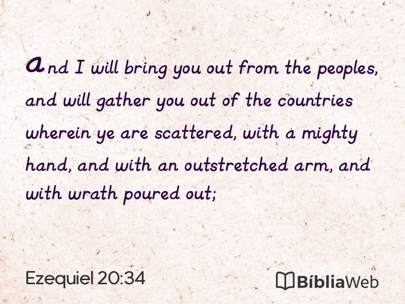 Ezequiel 20:34 em imagem para compartilhar