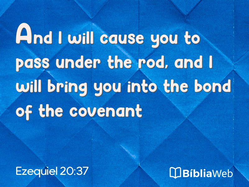 Ezequiel 20:37 em imagem para compartilhar