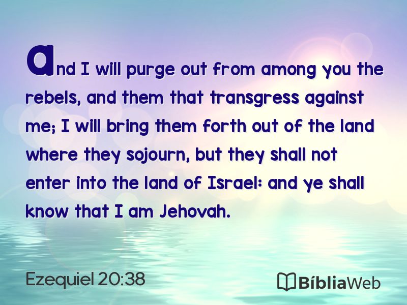 Ezequiel 20:38 em imagem para compartilhar