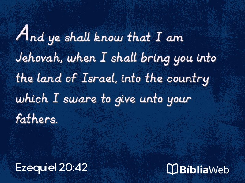 Ezequiel 20:42 em imagem para compartilhar