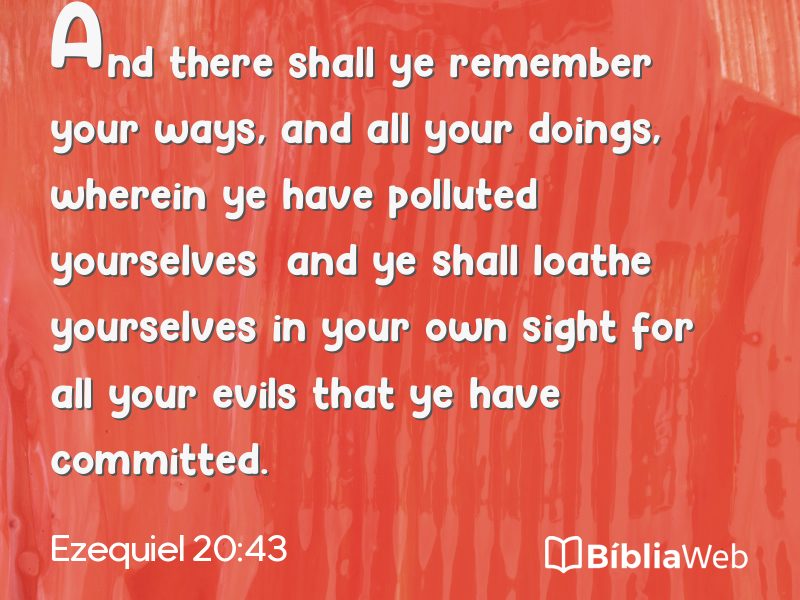 Ezequiel 20:43 em imagem para compartilhar