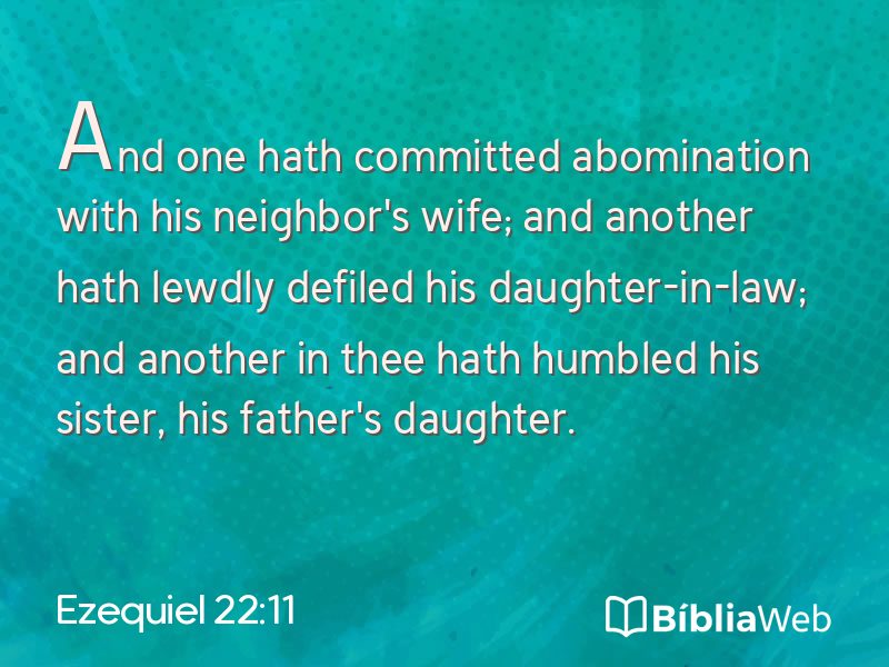 Ezequiel 22:11 em imagem para compartilhar