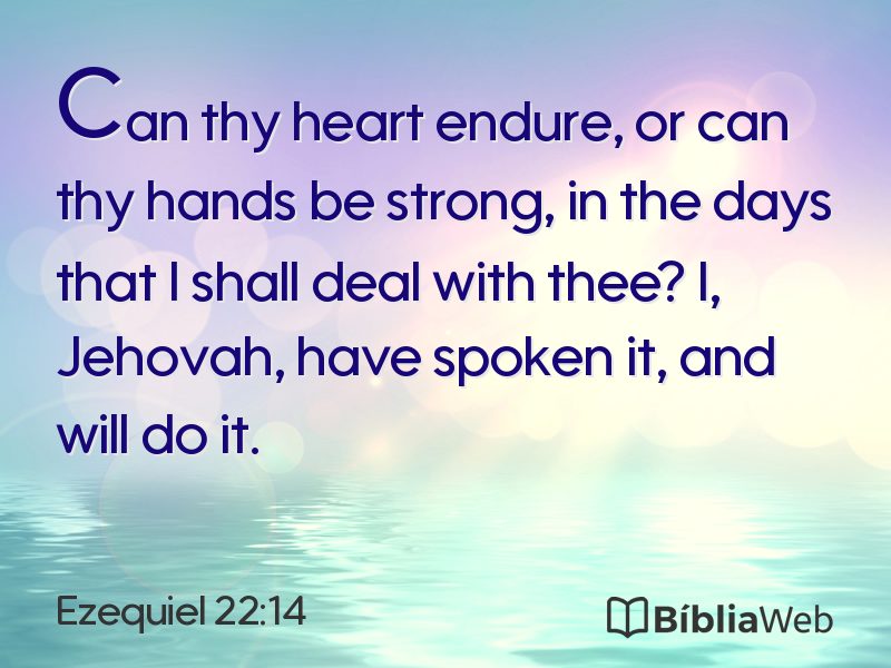 Ezequiel 22:14 em imagem para compartilhar