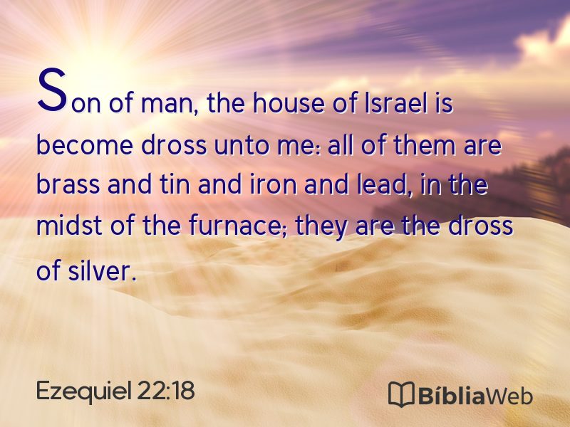 Ezequiel 22:18 em imagem para compartilhar