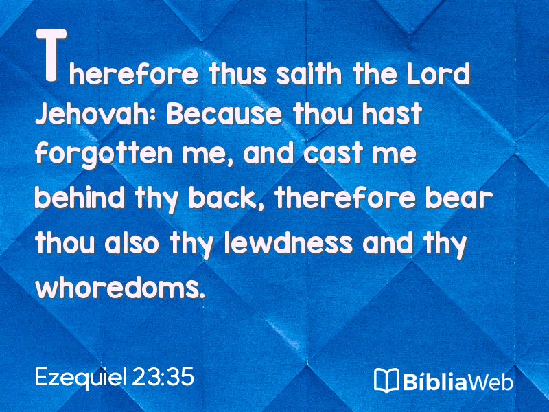Ezequiel 23:35 em imagem para compartilhar