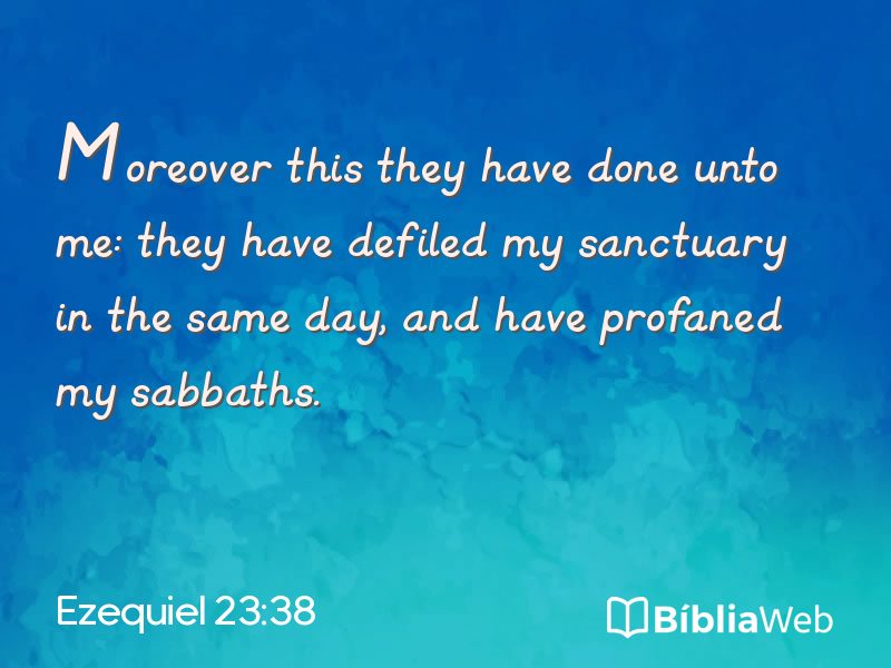 Ezequiel 23:38 em imagem para compartilhar