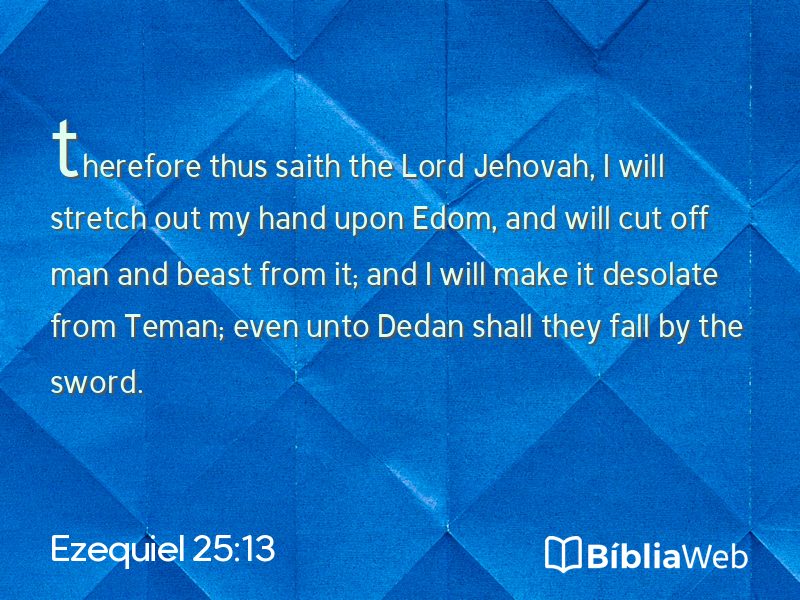 Ezequiel 25:13 em imagem para compartilhar