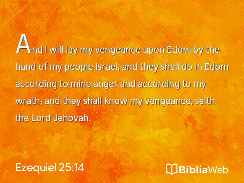 Ezequiel 25:14 em imagem para compartilhar