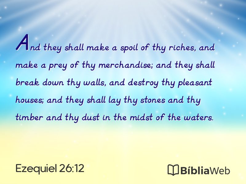 Ezequiel 26:12 em imagem para compartilhar