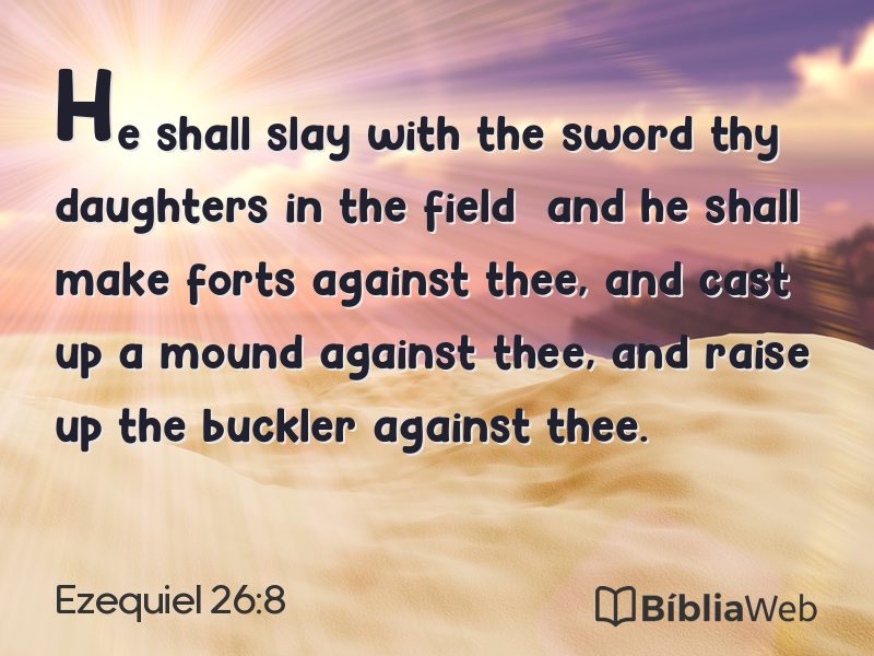 Ezequiel 26:8 em imagem para compartilhar